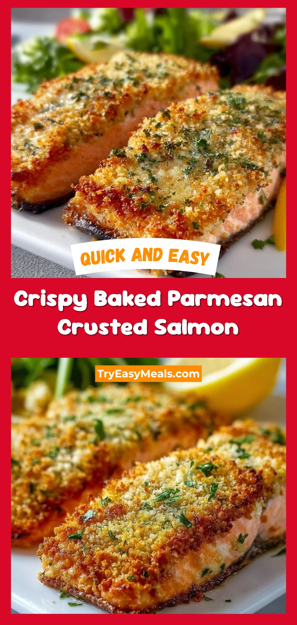 Crispy Baked Parmesan Crusted Salmon 1 Crispy Baked Parmesan Crusted Salmon