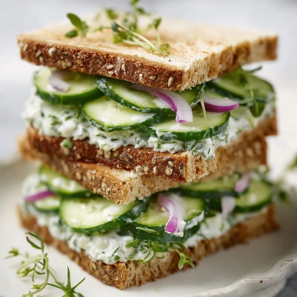 Cucumber Salad Sandwiches 2 Easy Cucumber Salad Sandwiches