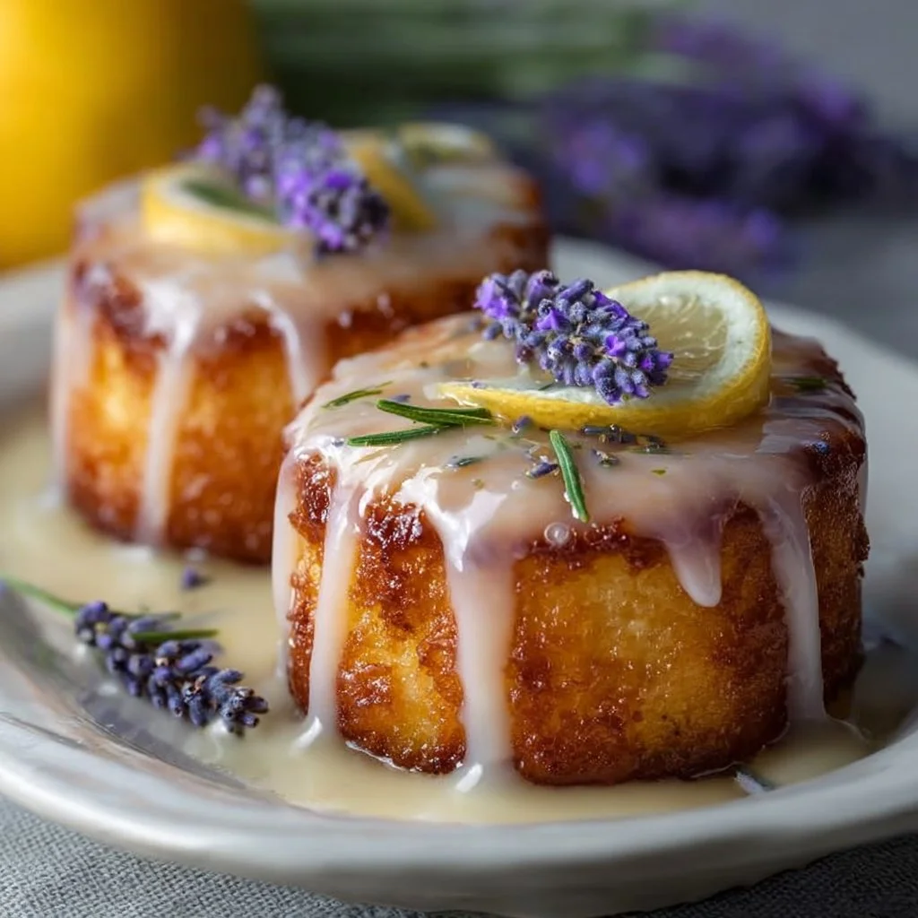 Mini lemon cakes with lemon frosting, perfect for dessert lovers