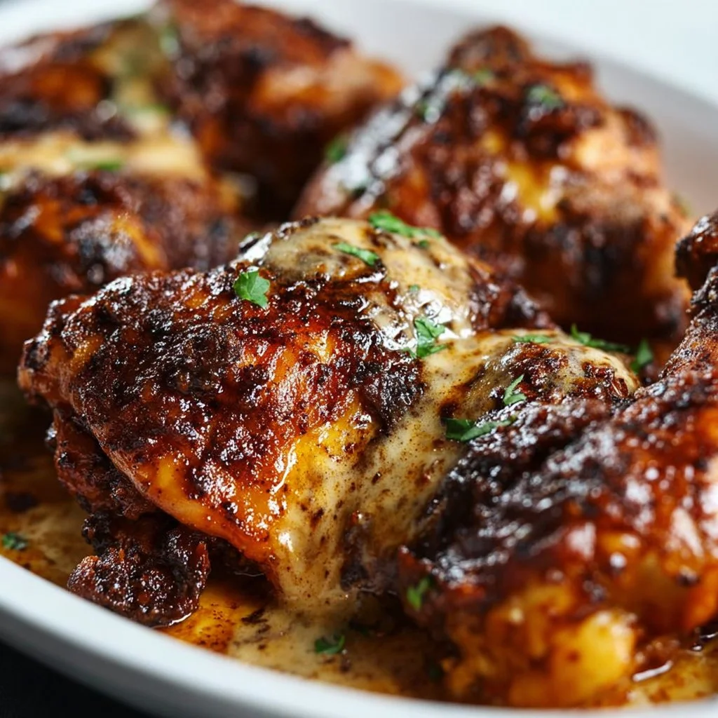 Delicious Mississippi Mud Chicken served with sides on a plate