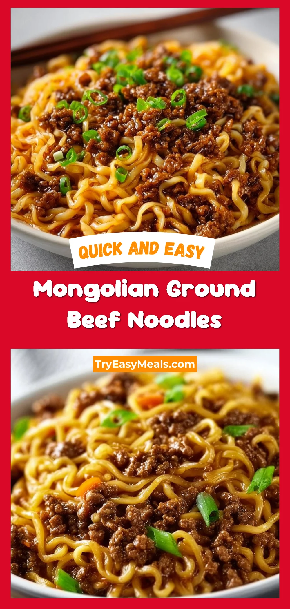 Mongolian Ground Beef Noodles 1 Mongolian Ground Beef Noodles
