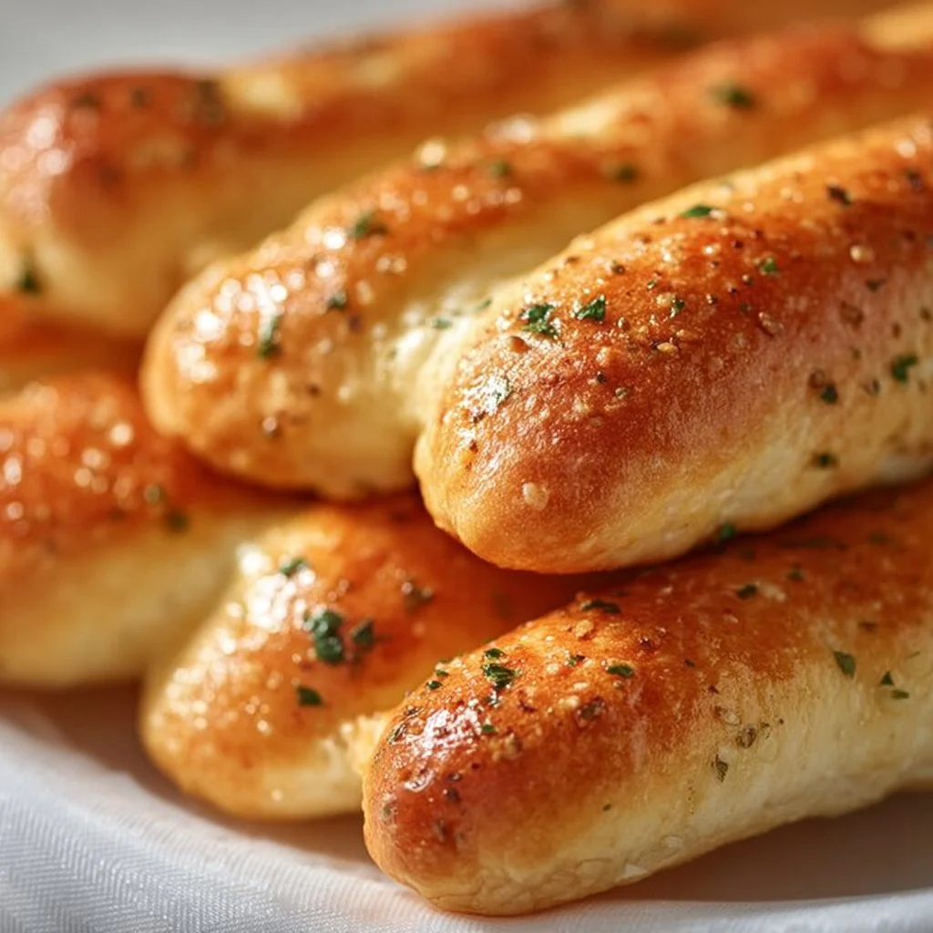 Delicious Olive Garden breadsticks served warm with butter
