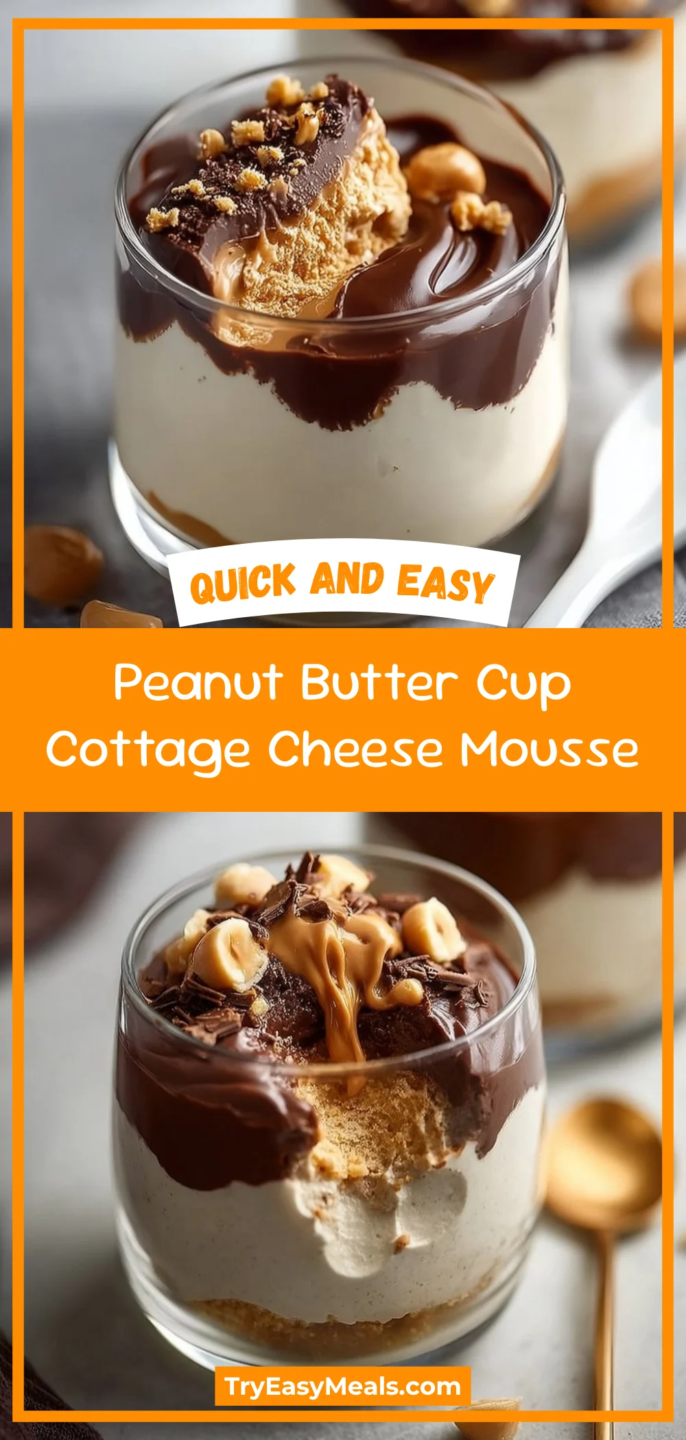 Peanut Butter Cup Cottage Cheese Mousse 1 Peanut Butter Cup Cottage Cheese Mousse