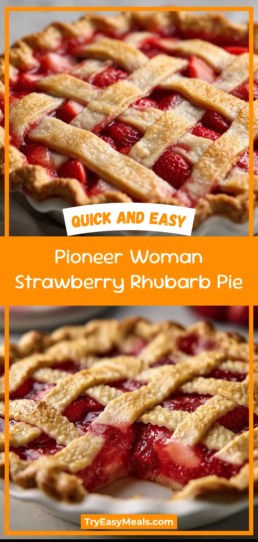 Pioneer Woman Strawberry Rhubarb Pie 1 Pioneer Woman Strawberry Rhubarb Pie