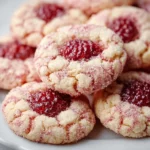 Delicious Raspberry Sugar Cookies on a plate ready to enjoy