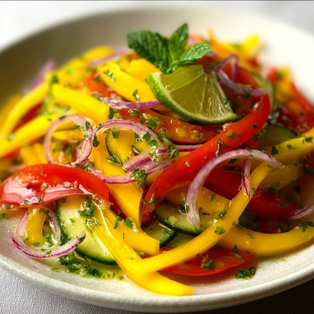 Refreshing Mango Salad 1 Refreshing Mango Salad Recipe with Lime Dressing