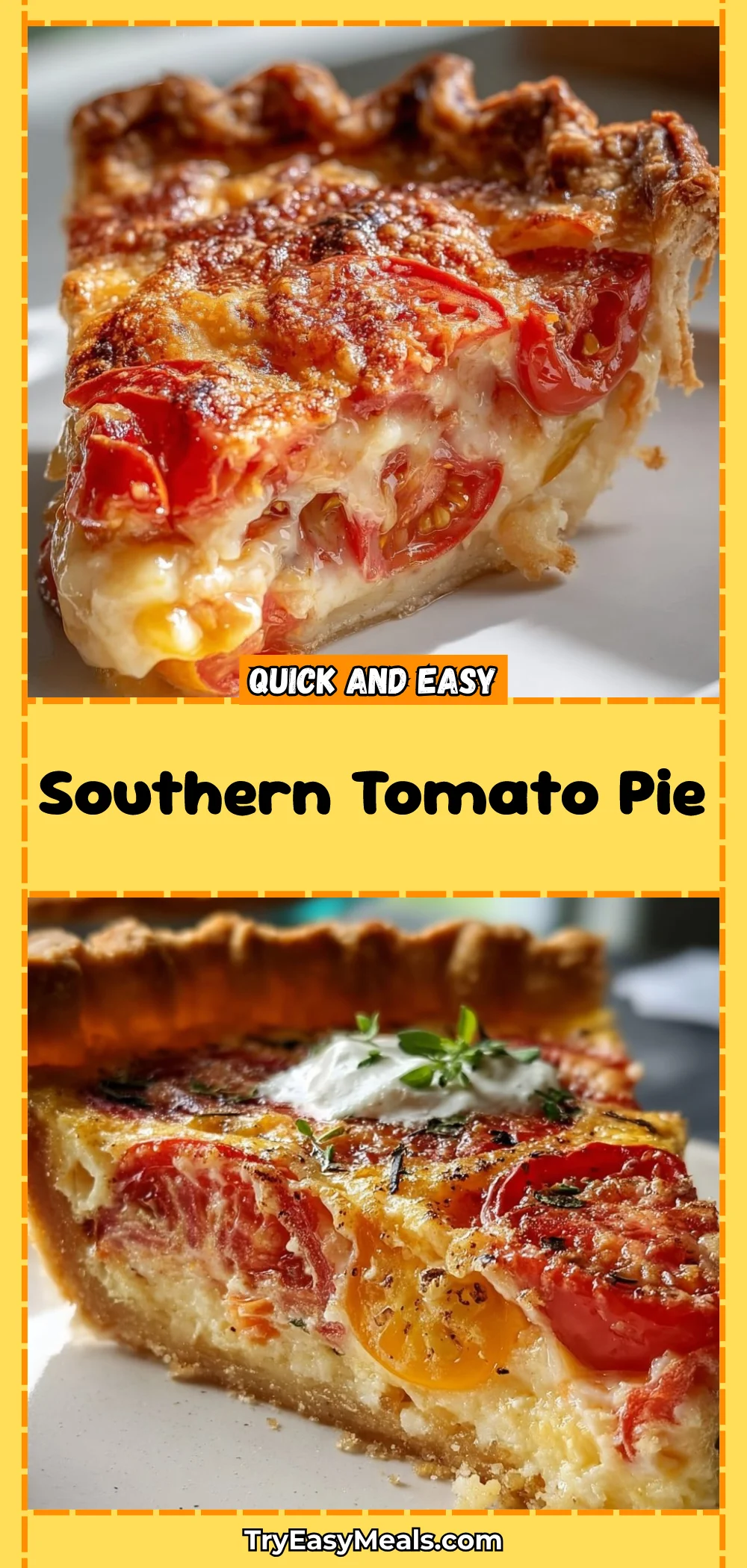 Southern Tomato Pie 1 Southern Tomato Pie