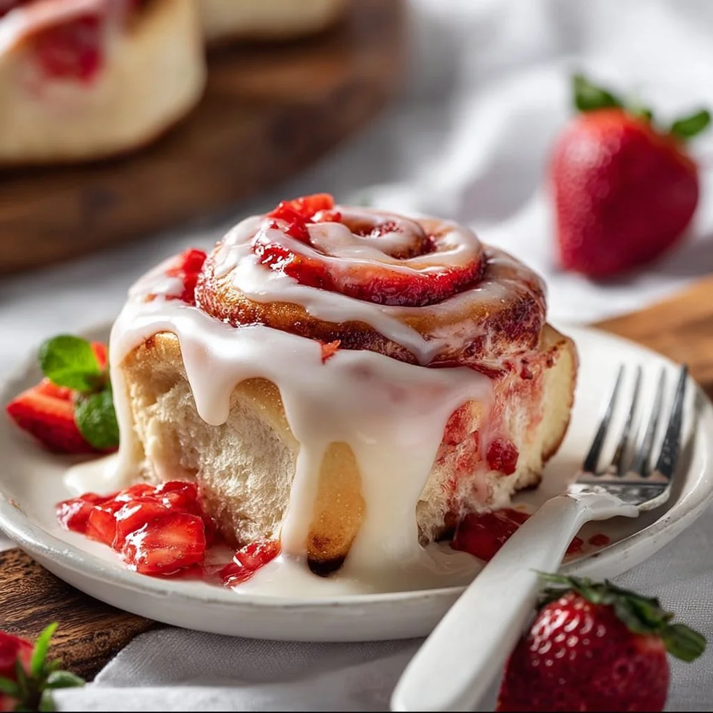 Strawberry Cheesecake Cinnabon Rolls 1 Strawberry Cheesecake Cinnabon Rolls Recipe