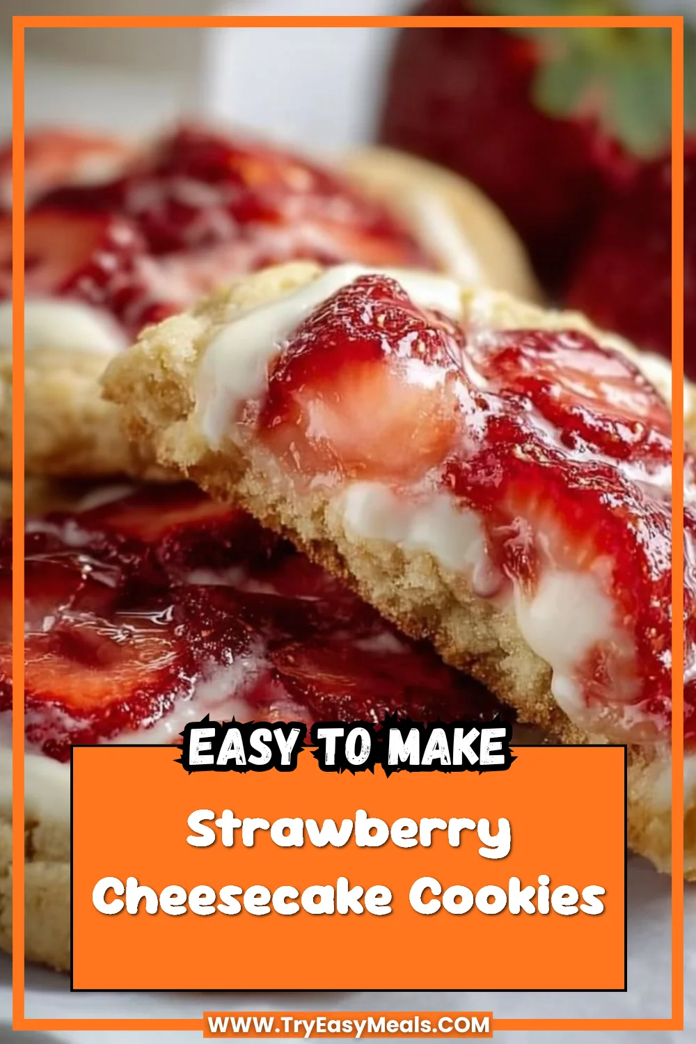 Strawberry Cheesecake Cookies 1 Strawberry Cheesecake Cookies