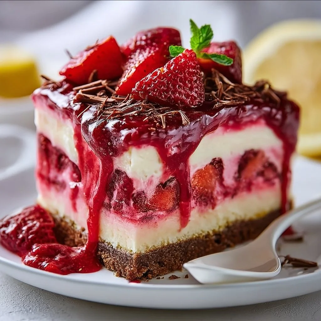 Strawberry Lemonade Cheesecake 2 Strawberry Lemonade Cheesecake Recipe