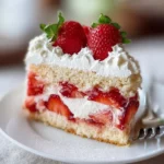 Strawberry Shortcake Birthday Cake 2 Delicious Strawberry Shortcake Birthday Cake with fresh strawberries and whipped cream