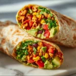 Quick and easy 10-minute vegan burrito wraps with fresh ingredients