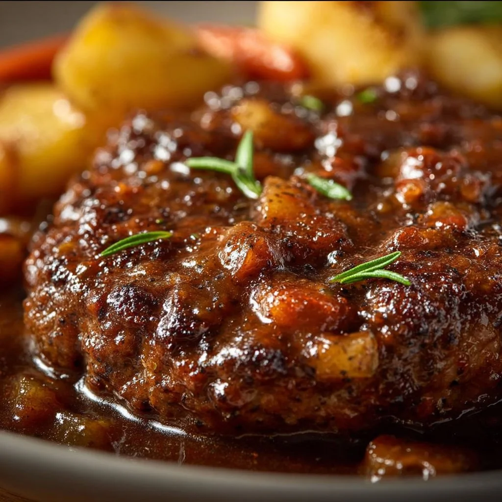 Amish Hamburger Steak Bake 2 Amish Hamburger Steak Bake