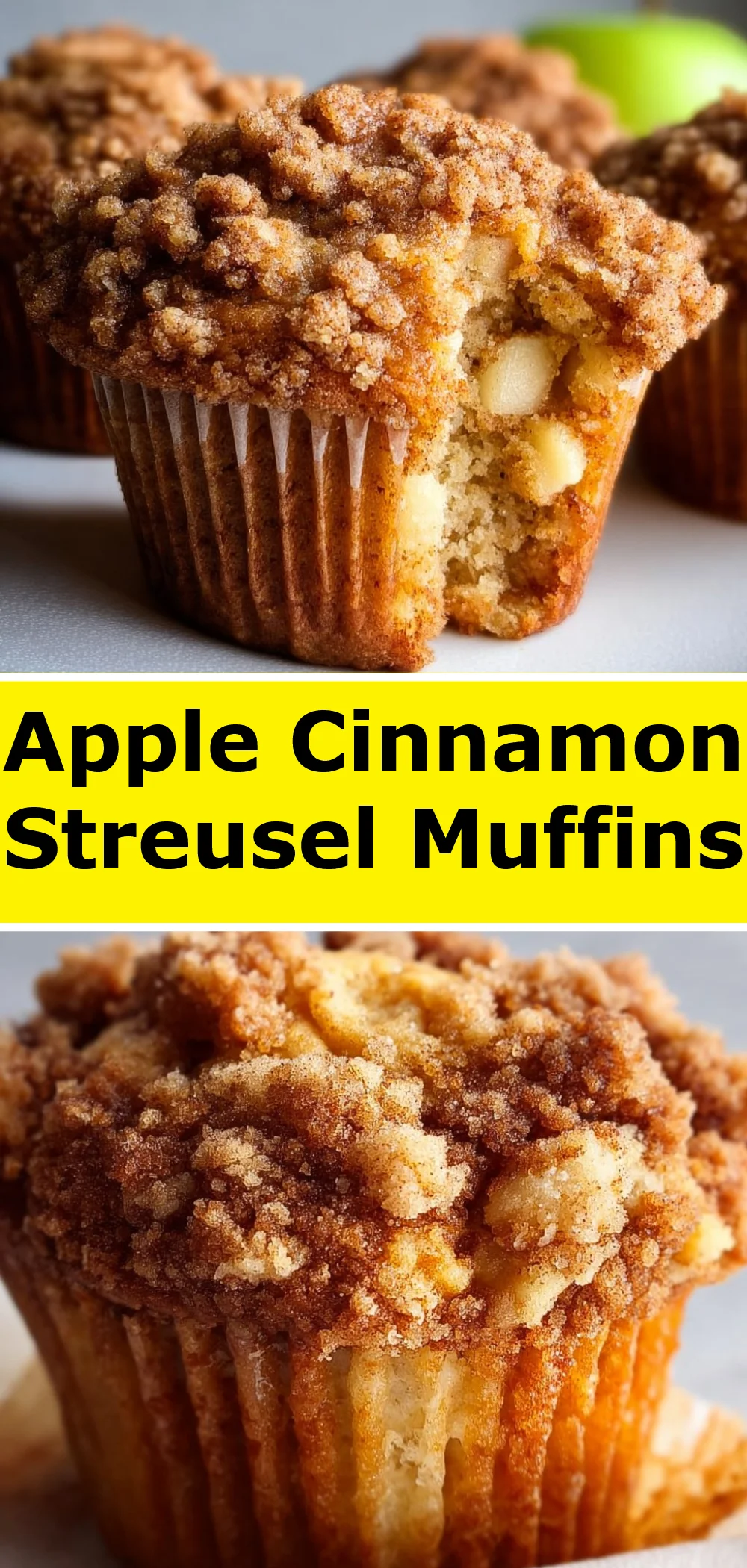 Apple Cinnamon Streusel Muffins 1 Apple Cinnamon Streusel Muffins