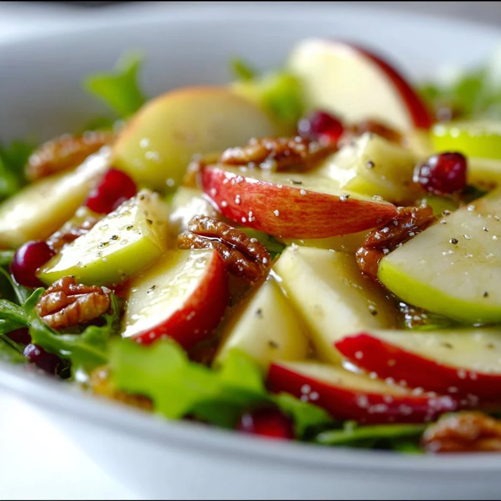 Delicious apple salad with fresh ingredients and vibrant colors