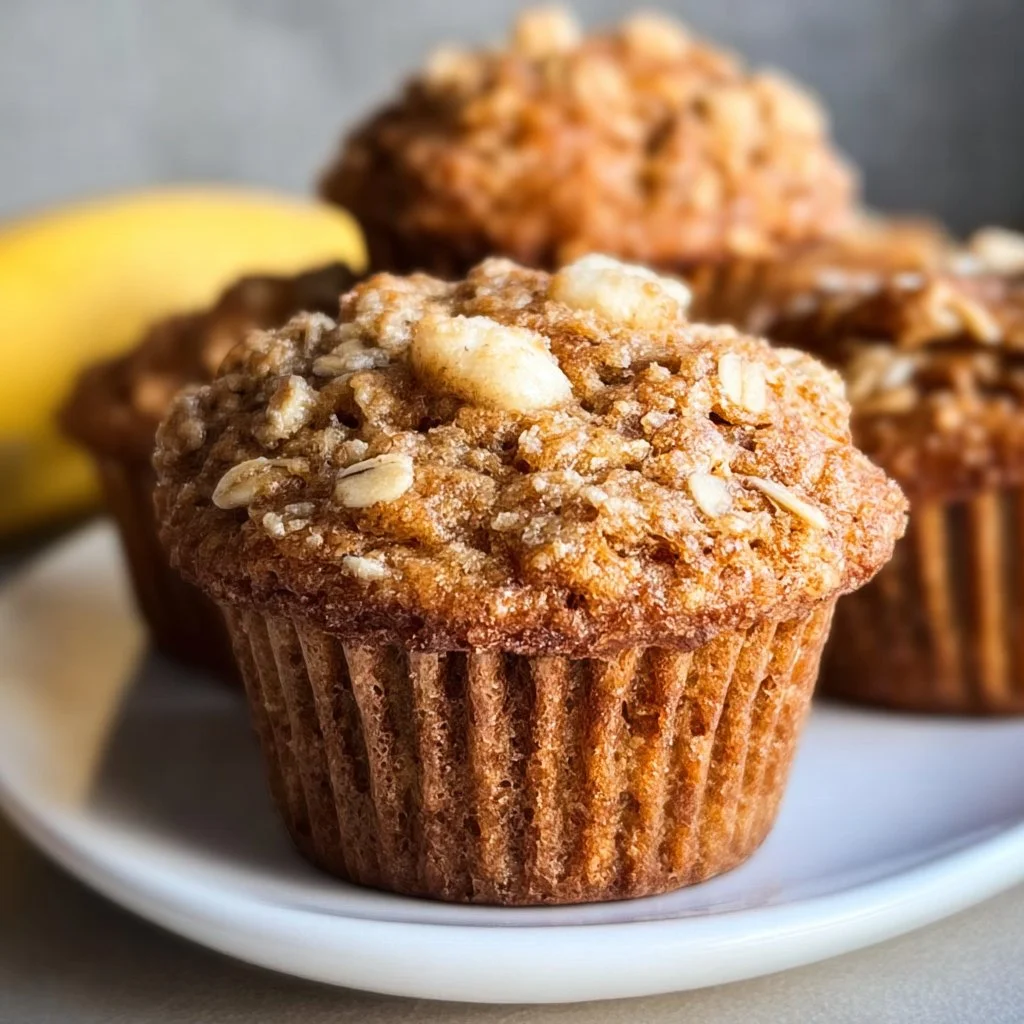 Banana Oatmeal Muffins 2 Banana Oatmeal Muffins