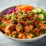 Delicious Bang Bang Chicken Bowl with vibrant ingredients and bold flavors