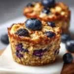 Blueberry Banana Baked Oatmeal Cups 4 Blueberry Banana Baked Oatmeal Cups for a healthy breakfast option