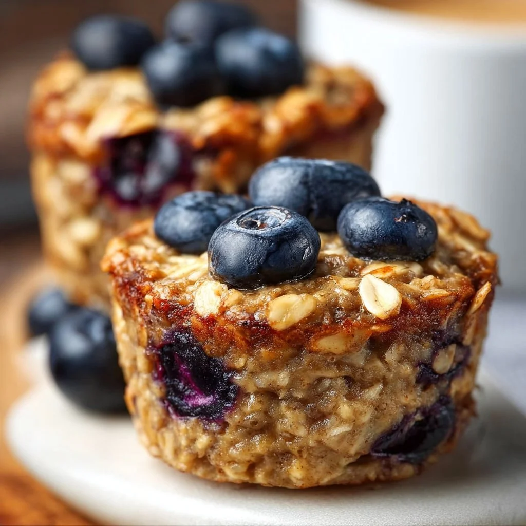 Blueberry Banana Baked Oatmeal Cups 2 Blueberry Banana Baked Oatmeal Cups