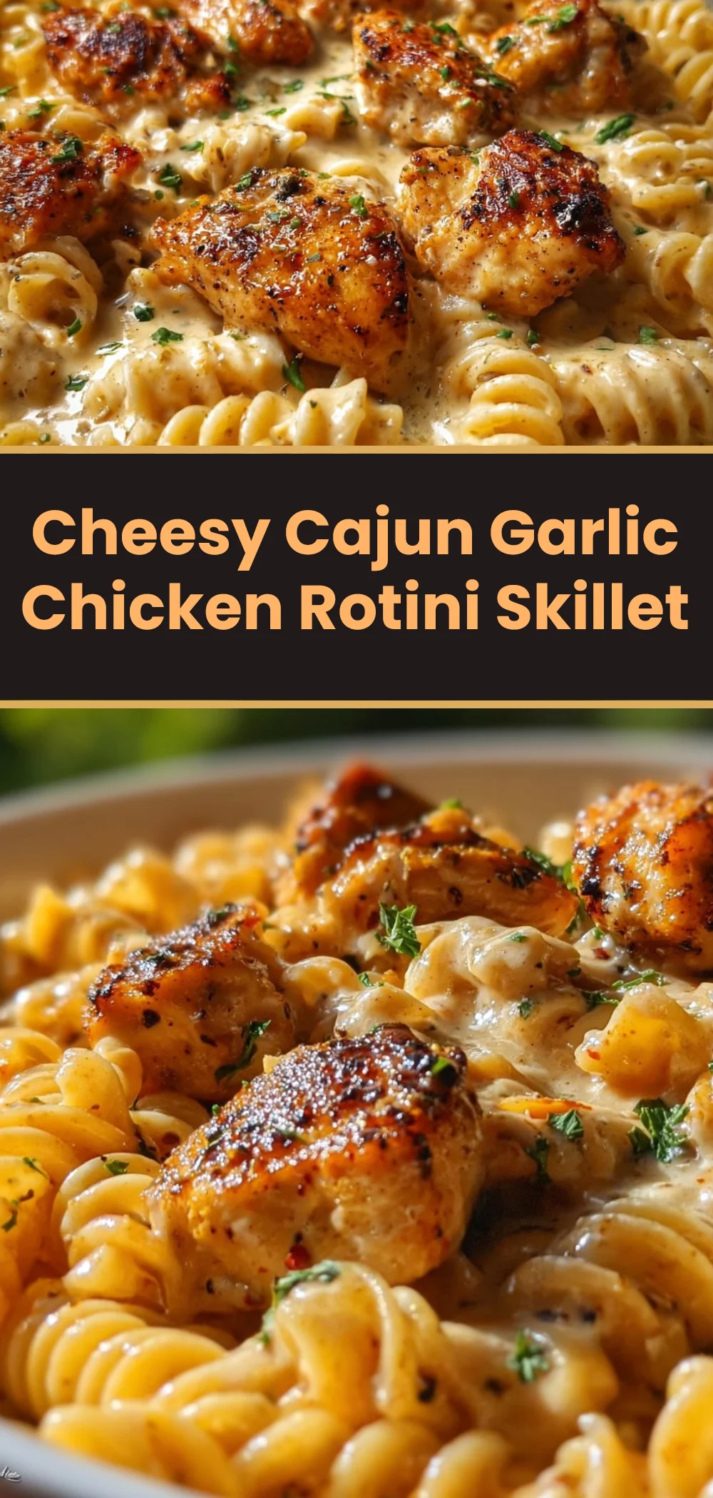Cheesy Cajun Garlic Chicken Rotini Skillet 1 Cheesy Cajun Garlic Chicken Rotini Skillet