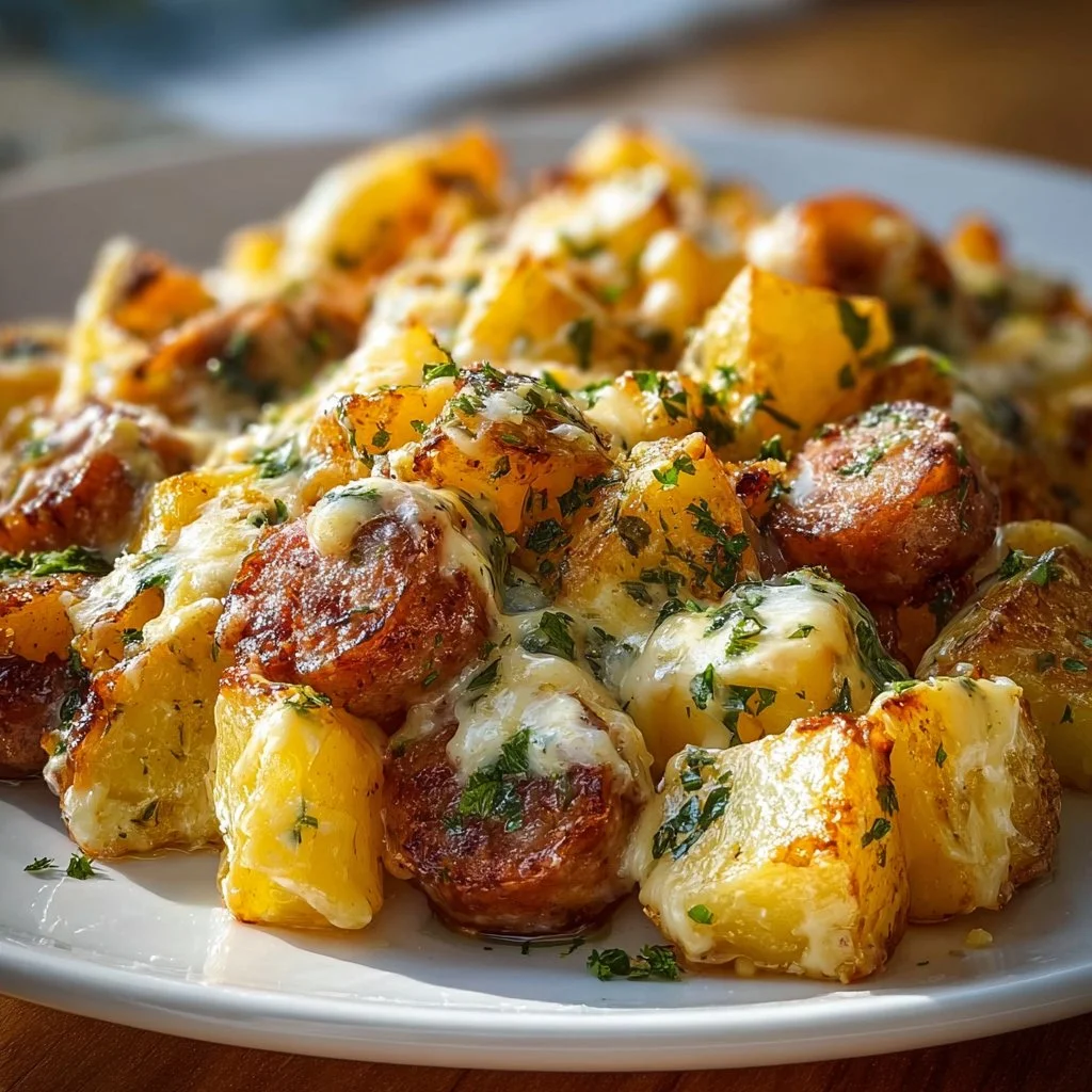 Cheesy Ranch Potatoes and Sausage 2 Cheesy Ranch Potatoes and Sausage