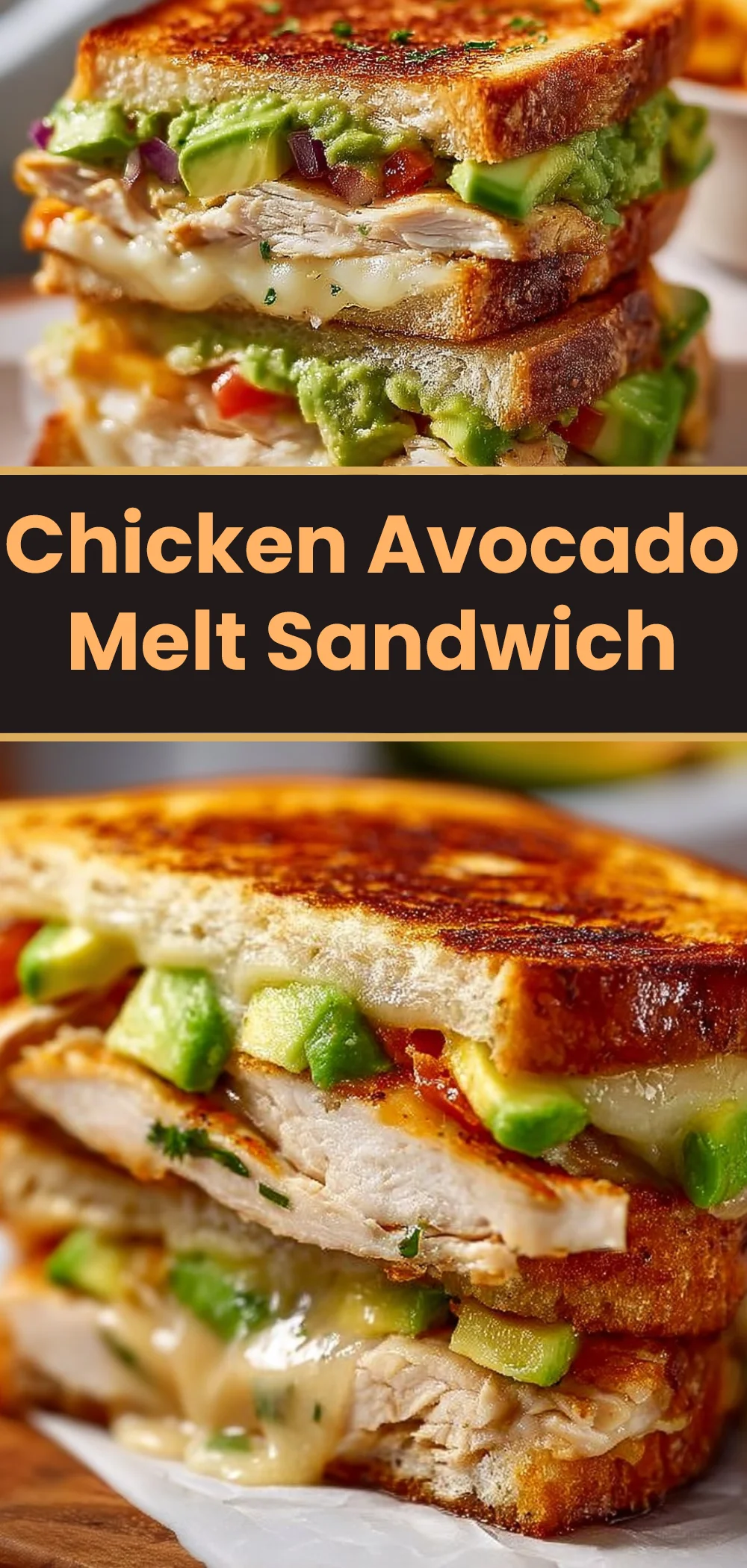 Chicken Avocado Melt Sandwich 1 Chicken Avocado Melt Sandwich