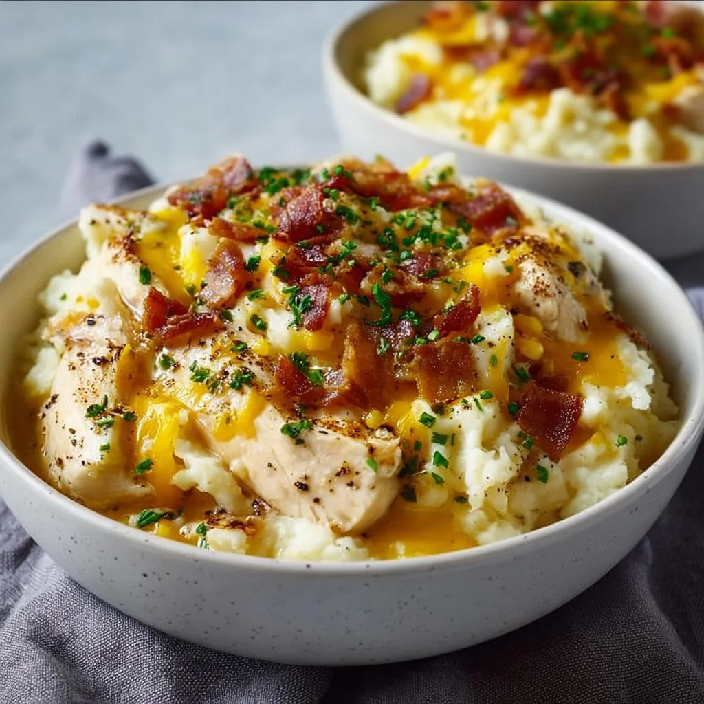 Chicken Mashed Potato Bowls 2 Chicken Mashed Potato Bowls