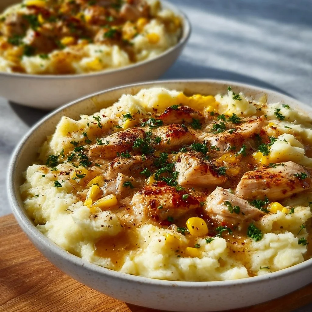 Chicken Mashed Potato Bowls 2 Chicken Mashed Potato Bowls