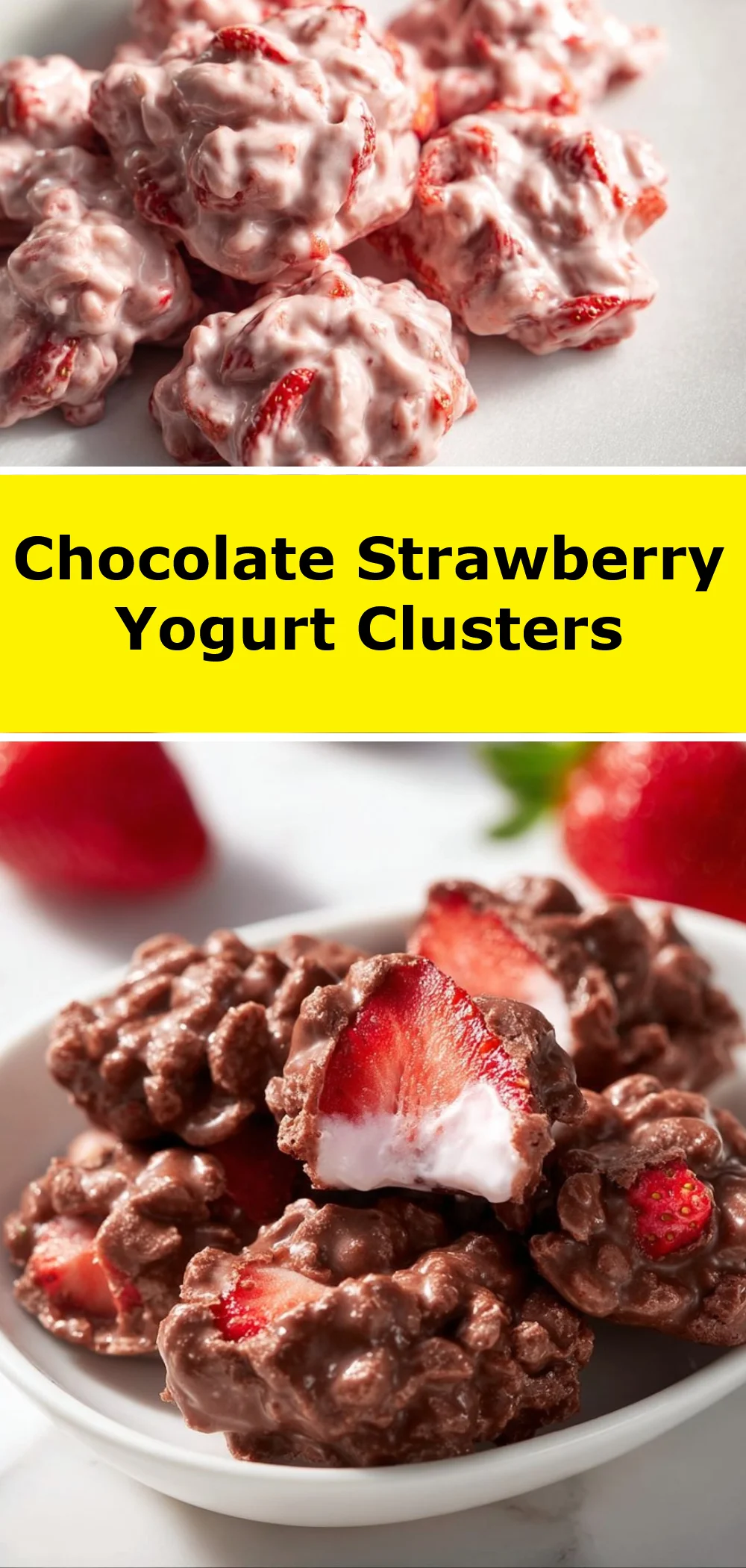 Chocolate Strawberry Yogurt Clusters 1 Chocolate Strawberry Yogurt Clusters