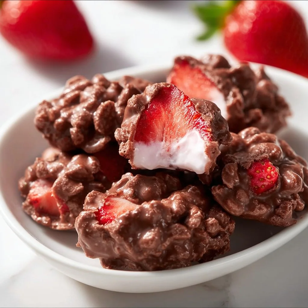 Chocolate Strawberry Yogurt Clusters 2 Chocolate Strawberry Yogurt Clusters (Viral Recipe!)