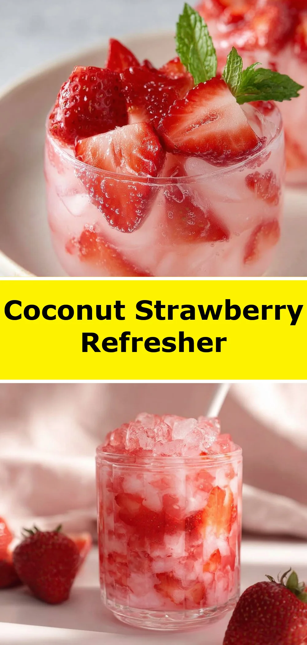 Coconut Strawberry Refresher 1 Coconut Strawberry Refresher