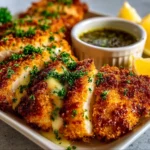 Delicious homemade Parmesan Crusted Chicken on a plate