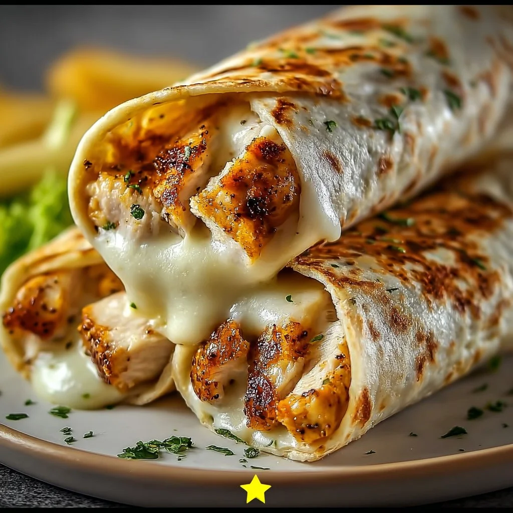 Cozy Cheesy Garlic Chicken Wraps 2 Cozy Cheesy Garlic Chicken Wraps