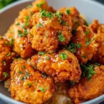 Crispy Bang Bang Chicken 3 Plate of crispy Bang Bang Chicken with a spicy sauce