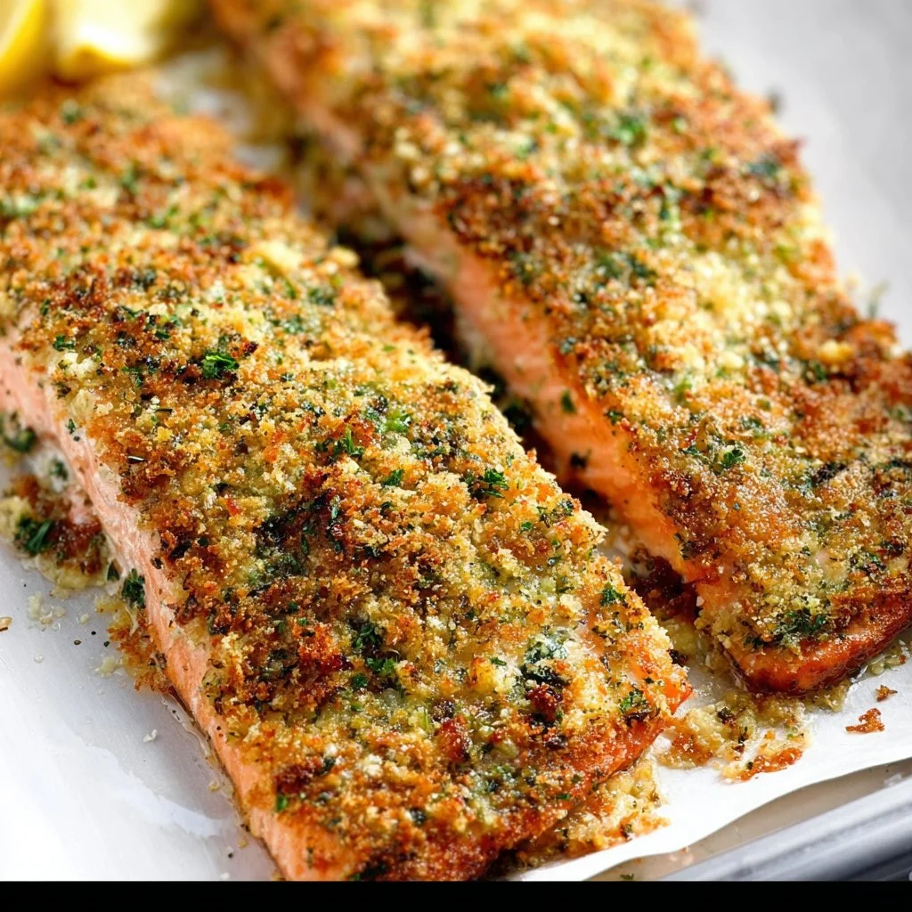 Crispy Garlic Parmesan Salmon 2 Crispy Garlic Parmesan Salmon