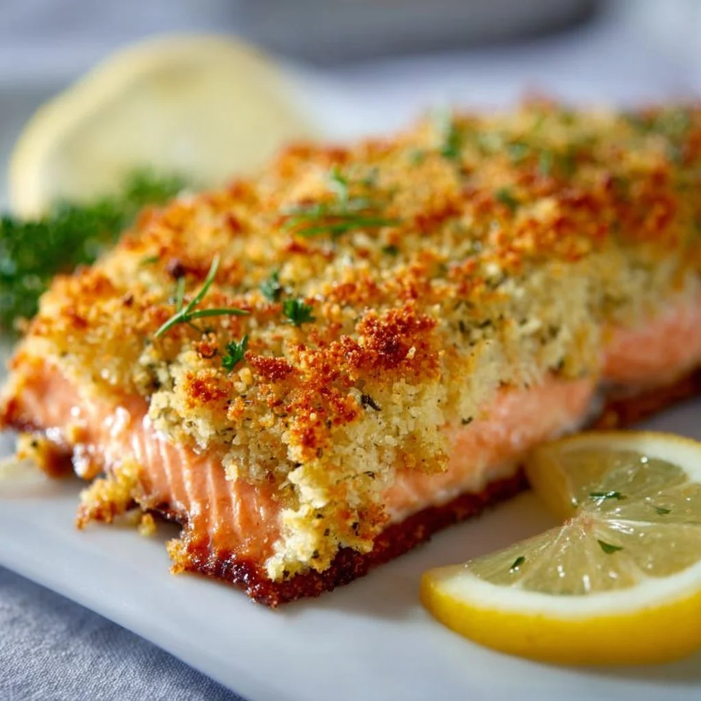 Crispy Panko Parmesan Salmon 2 Crispy Panko Parmesan Salmon