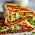 Delicious Keto Crunchwraps with fresh ingredients on a plate