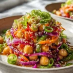 Fresh Crunchy Thai Chickpea Salad 4 Fresh Crunchy Thai Chickpea Salad with colorful vegetables and chickpeas