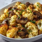 Garlic Cauliflower and Mushrooms 3 Delicious Garlic Cauliflower and Mushrooms sautéed to perfection
