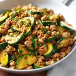 Ground Turkey and Zucchini Skillet, a healthy and easy dinner recipe