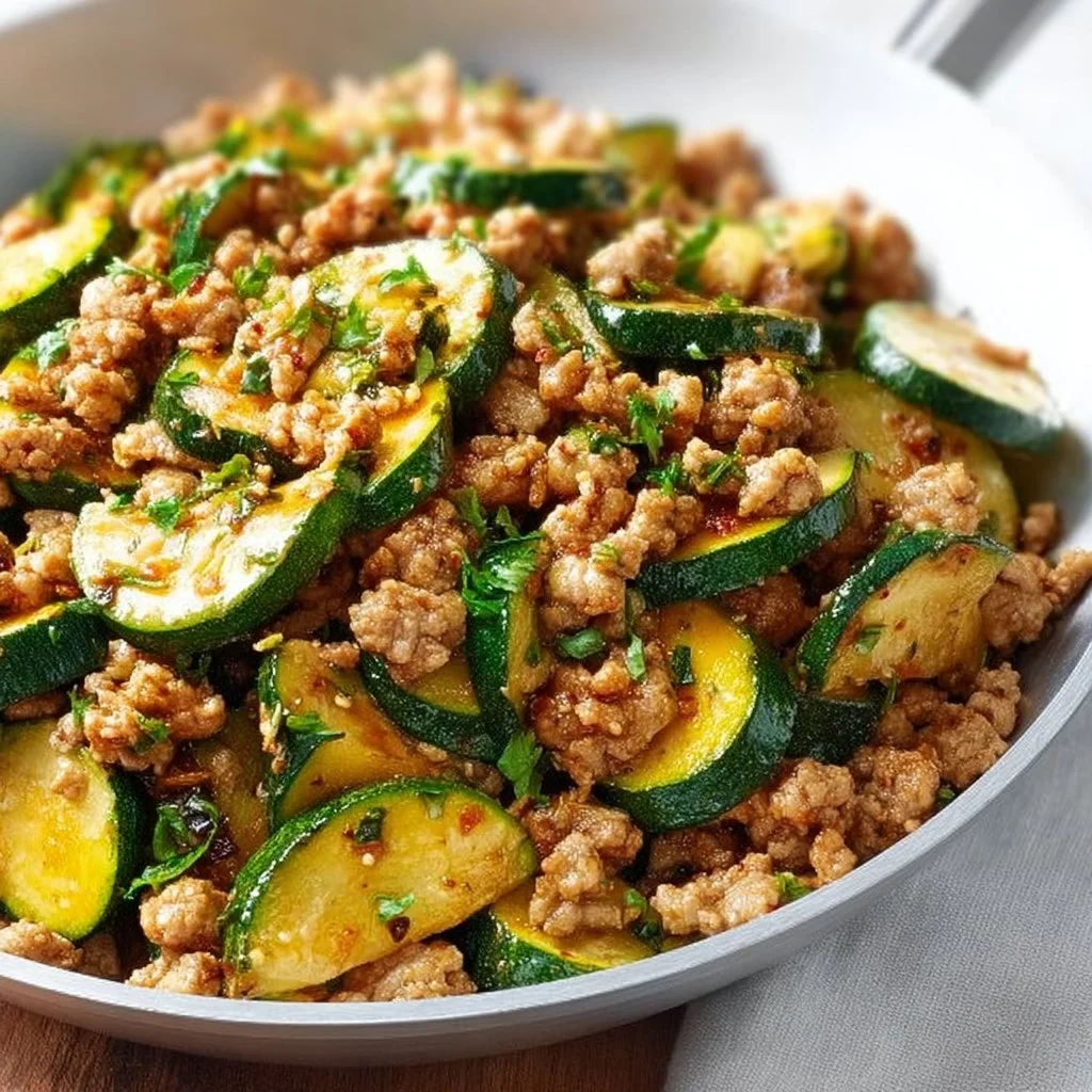 Ground Turkey and Zucchini Skillet, a healthy and easy dinner recipe