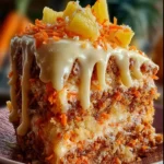 Hawaiian Carrot Pineapple Cake 4 Delicious Hawaiian Carrot Pineapple Cake topped with cream cheese frosting.