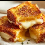 Hawaiian Roll Grilled Cheese sandwich with melted cheese and toasted bread
