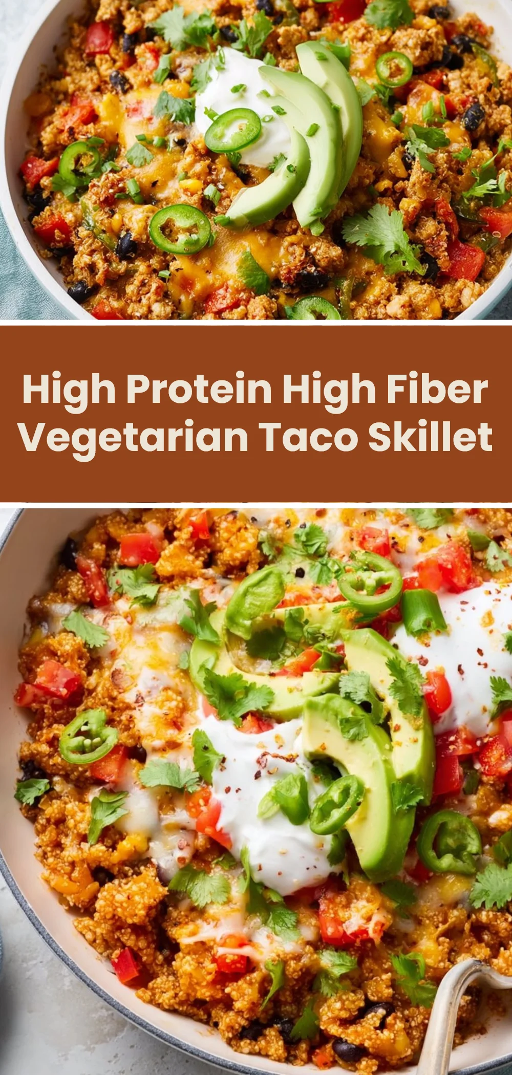 High Protein High Fiber Vegetarian Taco Skillet 1 High Protein High Fiber Vegetarian Taco Skillet