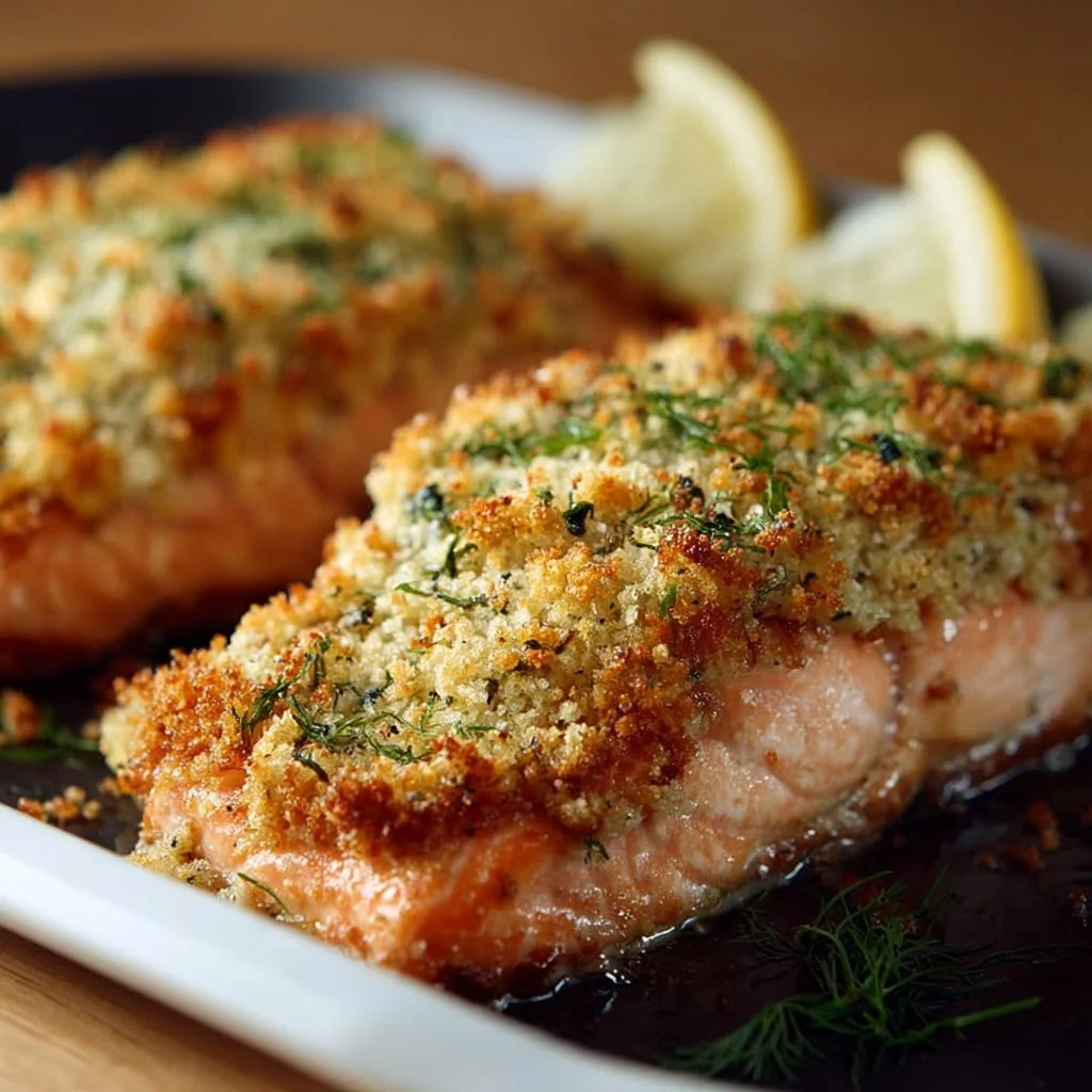 Lemon Parmesan Crusted Salmon 2 Lemon Parmesan Crusted Salmon Recipe