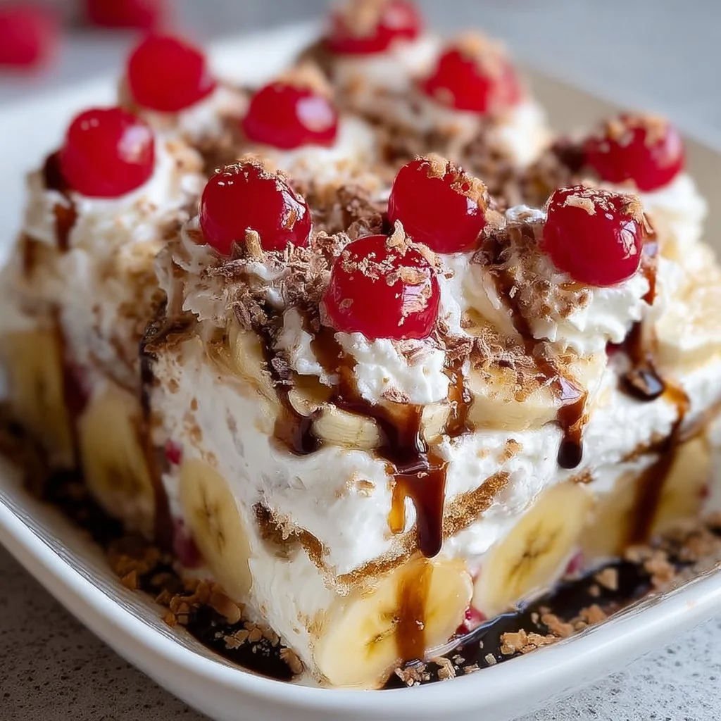 No Bake Banana Split Cake 2 No Bake Banana Split Cake