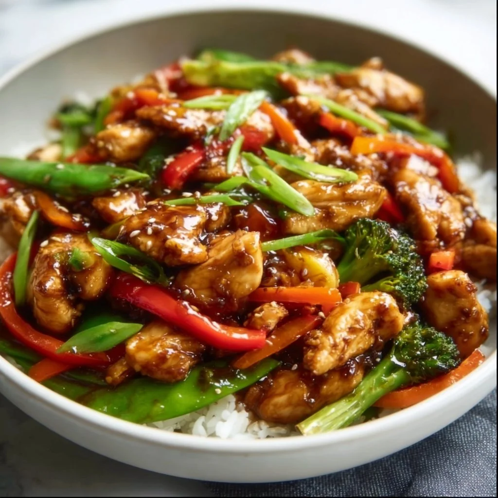 One-Pan Teriyaki Chicken Stir Fry with colorful vegetables and sauce