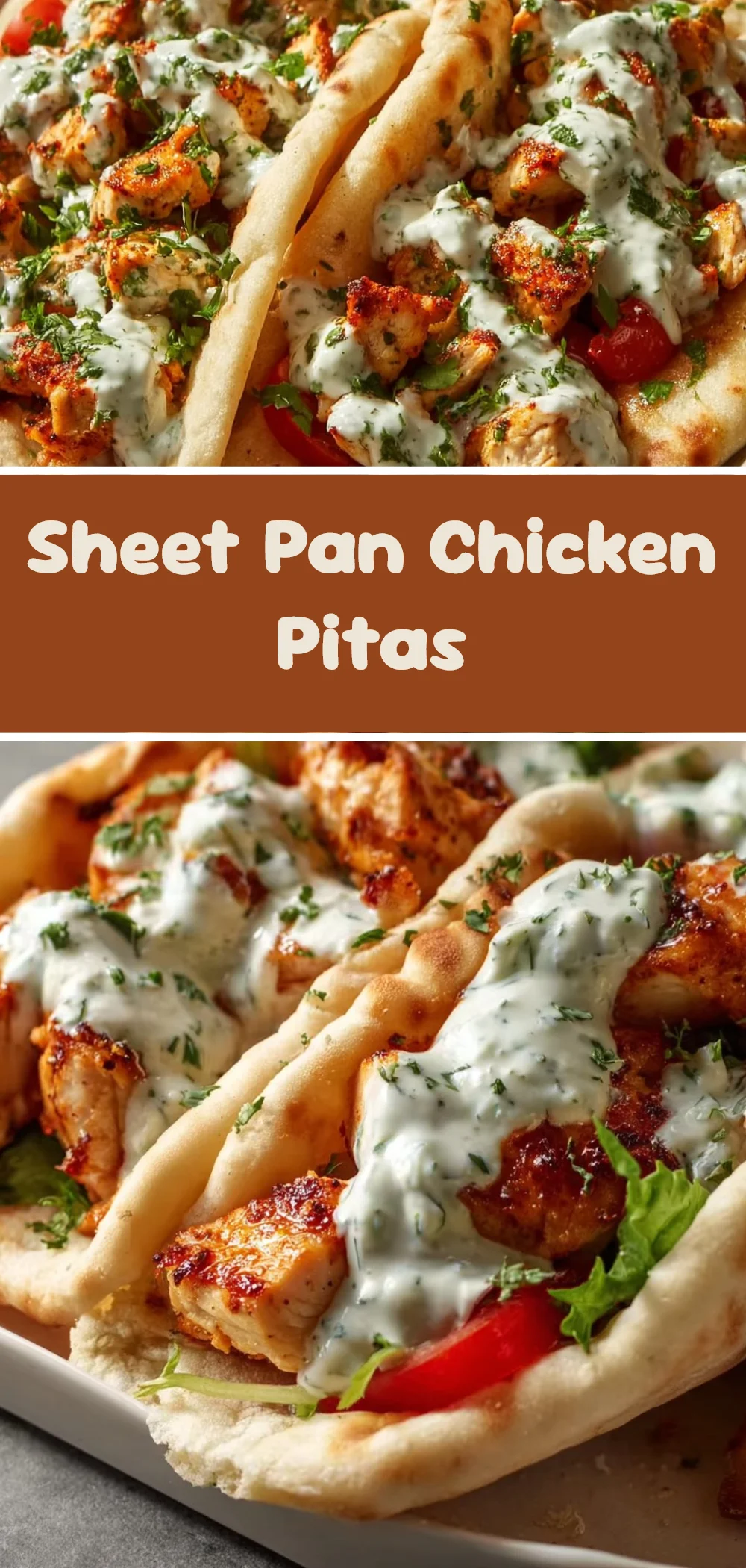 Sheet Pan Chicken Pitas 1 Sheet Pan Chicken Pitas