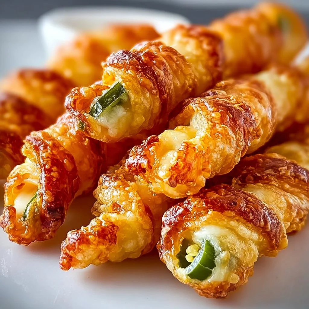 Spicy Jalapeno Popper Twists served on a plate, perfect for appetizers.