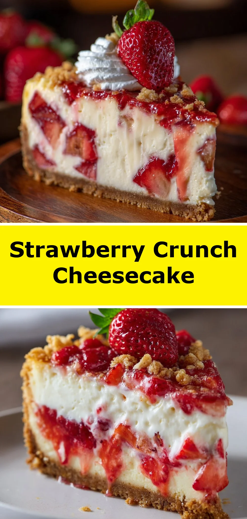 Strawberry Crunch Cheesecake 1 Strawberry Crunch Cheesecake